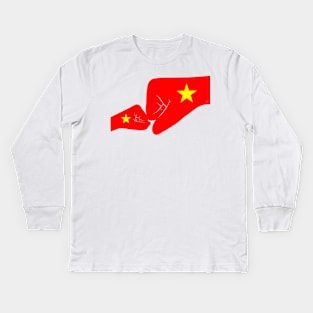 Vietnam Baby Fist Bump Patriot Flag Series Kids Long Sleeve T-Shirt